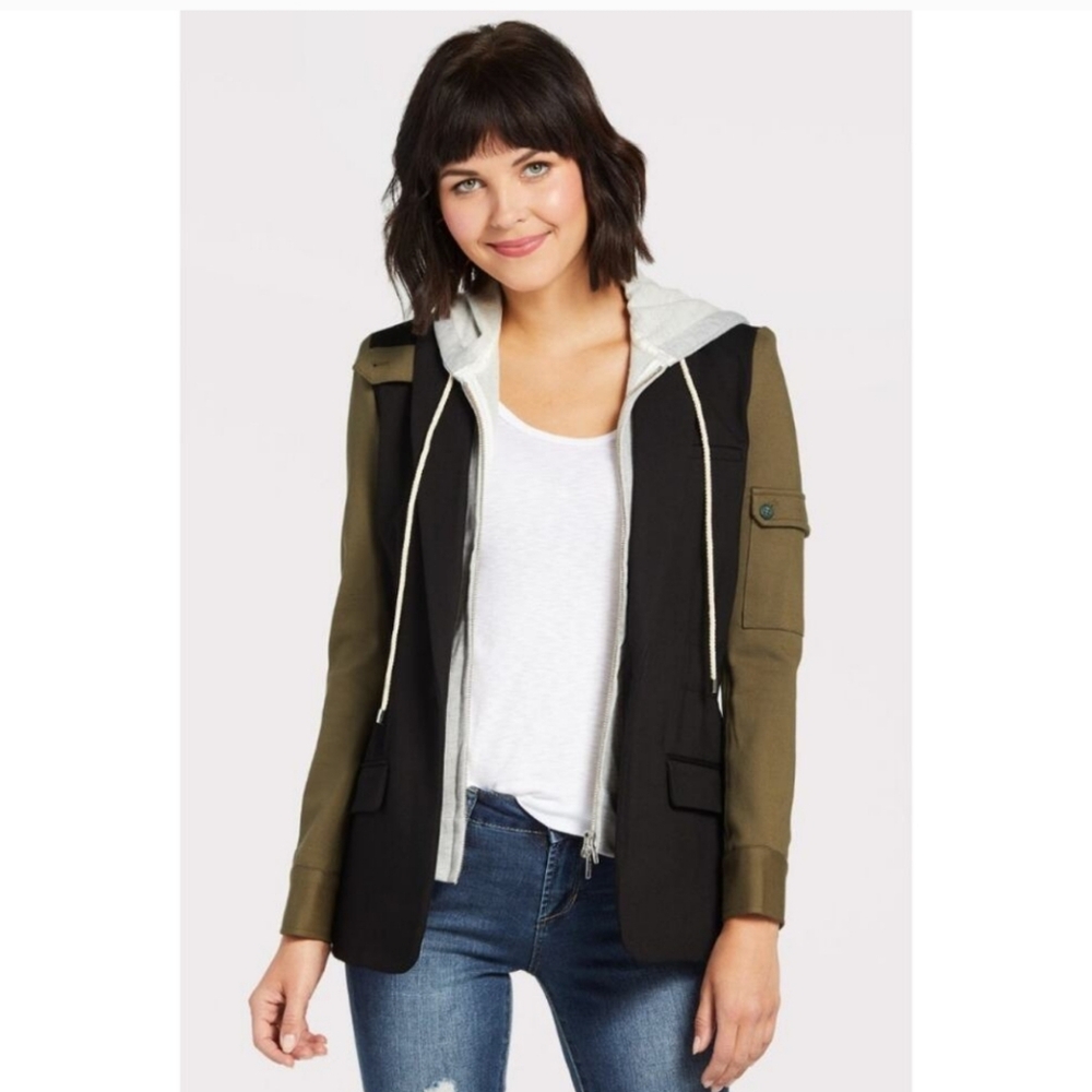 Jamison Olive & Black stretch blazer size M